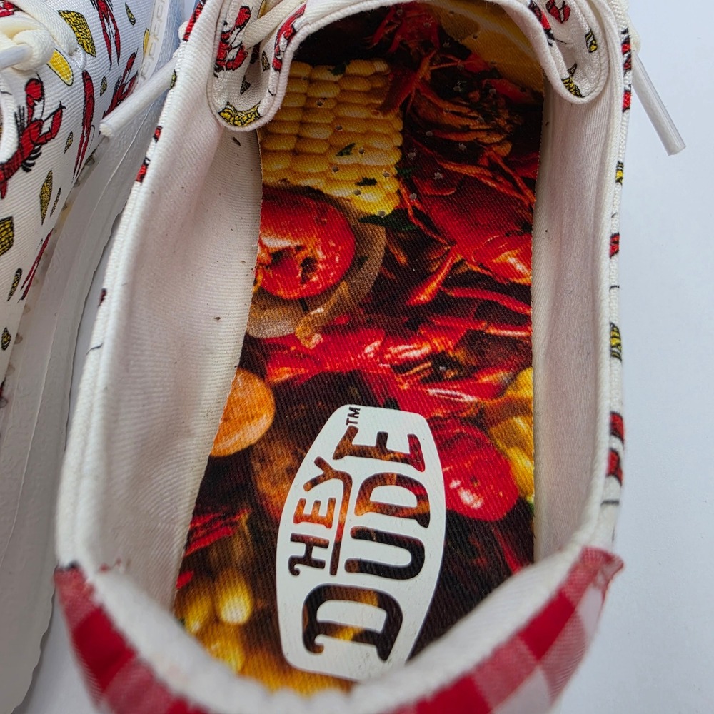 Hey Dude Wendy Women Crawfish Boil Lobster Gingham Shoes,Size W10 NWB - Picture 7 of 11